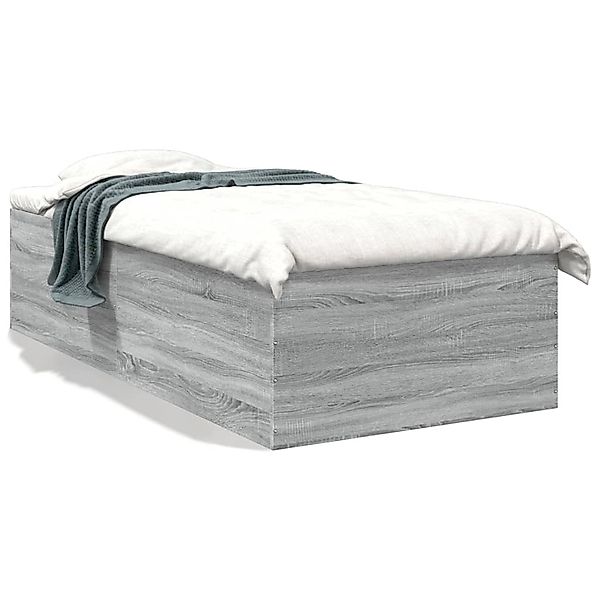 vidaXL Bettgestell Grau Sonoma 90x190 cm Holzwerkstoff 3280977 günstig online kaufen