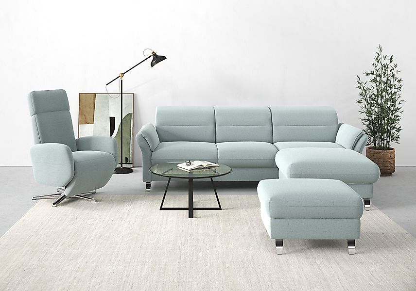 sit&more Ecksofa »Grenoble L-Form mit Federkern«, wahlweise mit Bettfunktio günstig online kaufen