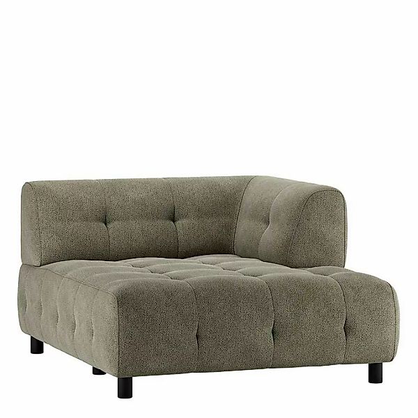 Sofa Element Chenille Blassgrün in modernem Design 140 cm tief günstig online kaufen