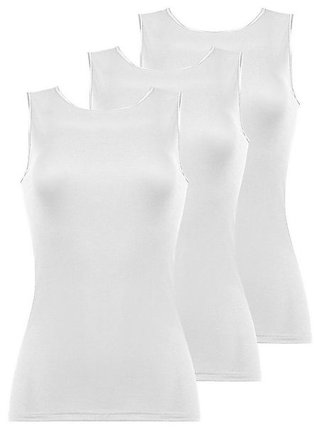 Nina Von C. Achselhemd 3er Pack Damen Shirt ohne Arm Fine Cotton (Packung, günstig online kaufen