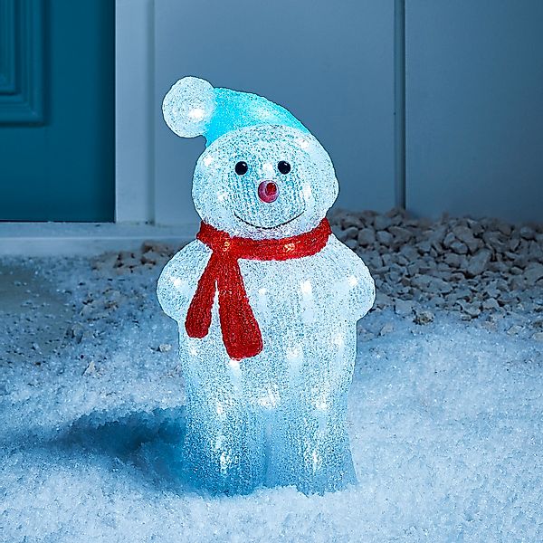 LED Acryl Schneemann Figur 34cm günstig online kaufen