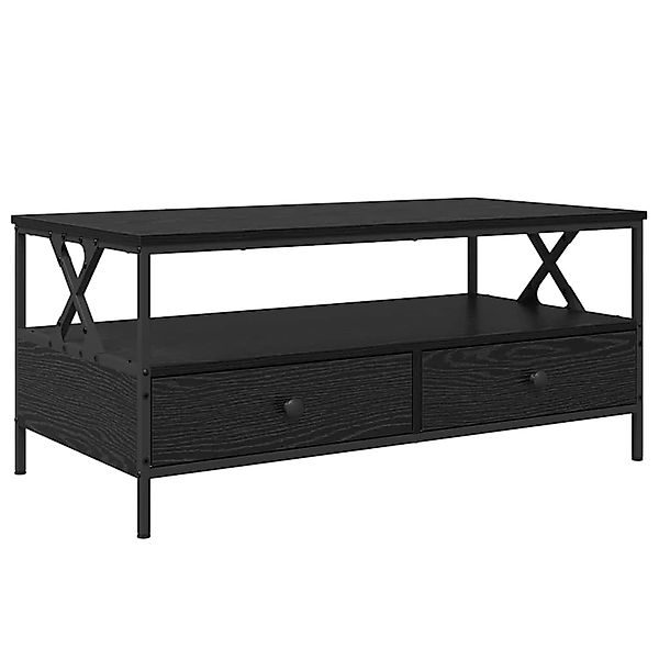 vidaXL Couchtisch Schwarze Eiche 100 x 51 x 45 cm Holzwerkstoff 874096 günstig online kaufen