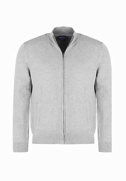 MARVELIS Strickjacke Strickjacke - Casual Fit - Einfarbig - Grau (1-tlg) günstig online kaufen