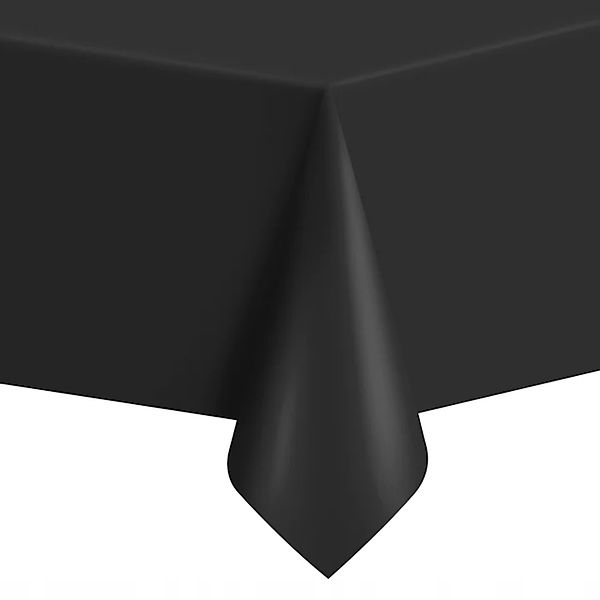 PartyPal Gartentischdecke Schwarze Einweg-Tischdecke, 137x274 cm, günstig online kaufen