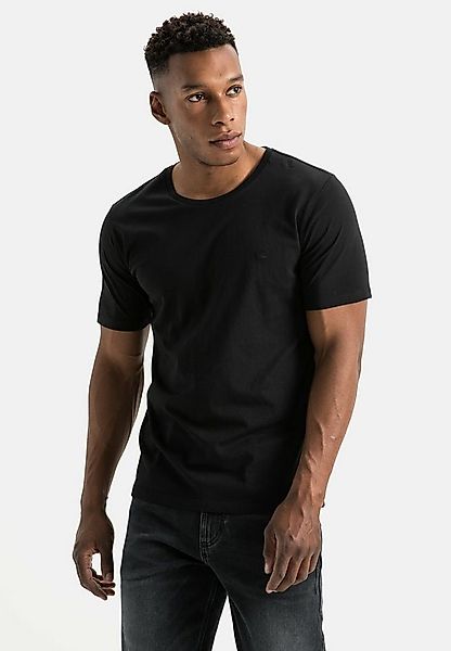 camel active T-Shirt aus reiner Baumwolle Kurzarm Rundhals günstig online kaufen