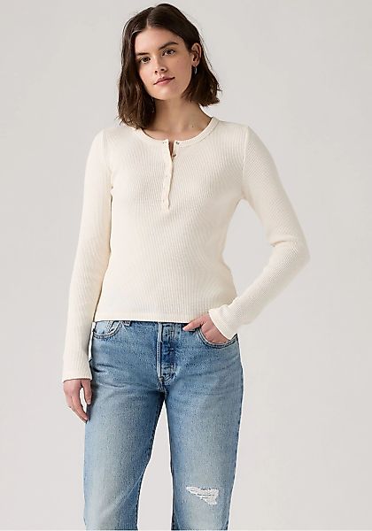 Levis Langarmshirt "DRY GOODS HENLEY" Mit Waffelstruktur- Muster günstig online kaufen