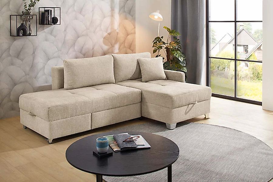 Jockenhöfer Gruppe Ecksofa "Lemberg L-Form, B: 232 cm, Dreh-Schwenk-Ottoman günstig online kaufen