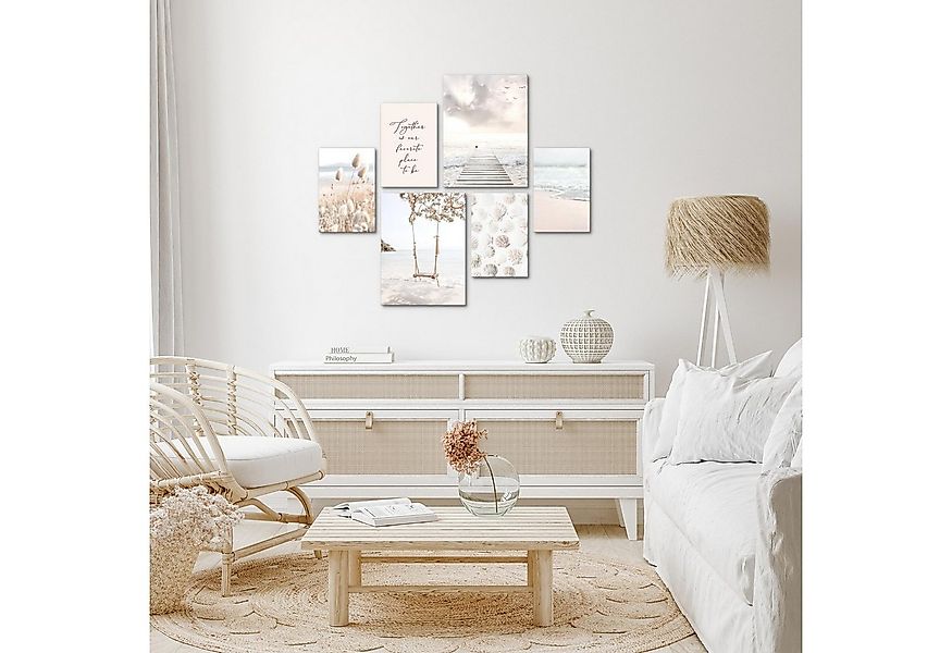 Novart Wandbild Natur Landschaft Beige KEIN EXTRA RAHMEN BENÖTIGT Modern De günstig online kaufen
