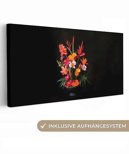 OneMillionCanvasses® Leinwandbild Panorama Blumenstrauß - Blumen günstig online kaufen