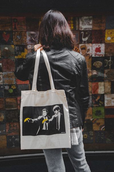 AvantgART Shopper Stoffbeutel Baumvolle, Jutebeutel, Banksy günstig online kaufen