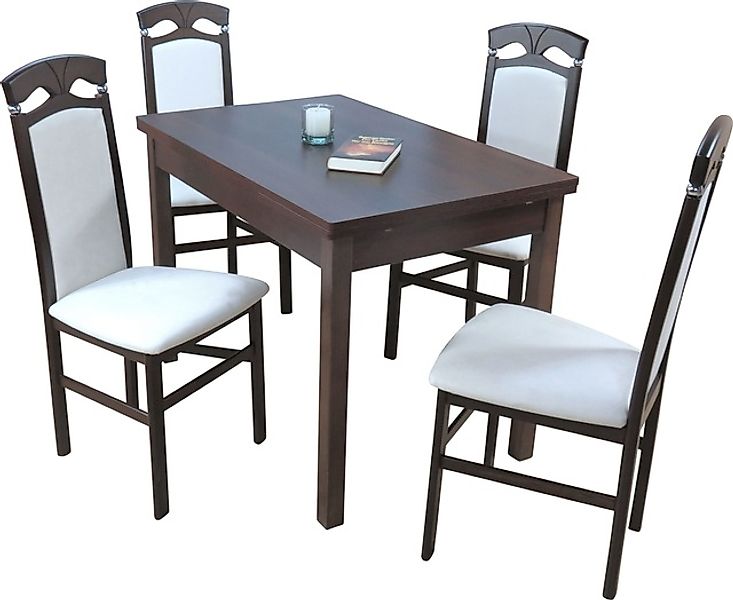 HOFMANN LIVING AND MORE Essgruppe »Anthony«, (Spar-Set, 5 tlg., 1 Tisch, 4 günstig online kaufen