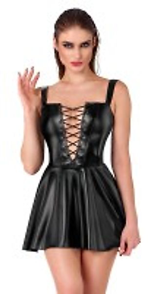 Träger-Minikleid mit Frontschnürung – Schwarz günstig online kaufen