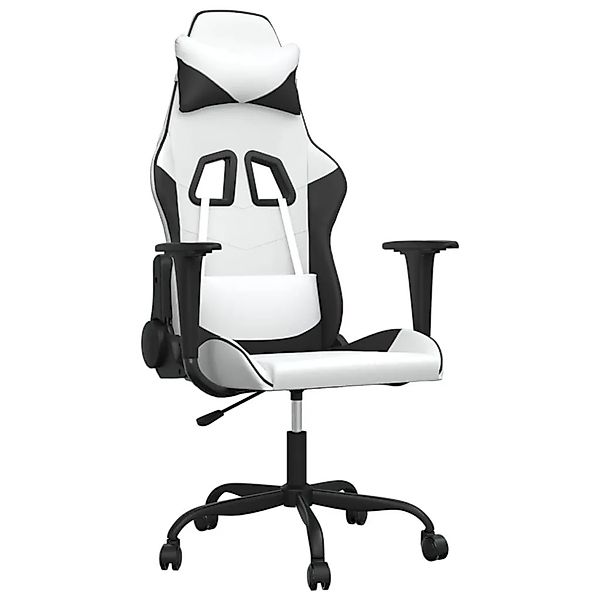vidaXL Gaming-Stuhl Weiß und Schwarz Kunstleder 3143651 günstig online kaufen