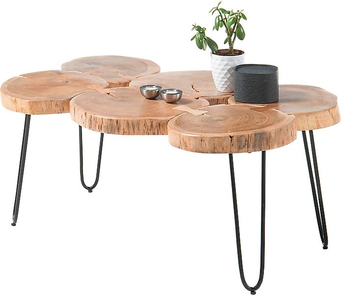 Stolkom Sp.z.o.o. Couchtisch Cole, Massivholz Akazie, günstig online kaufen