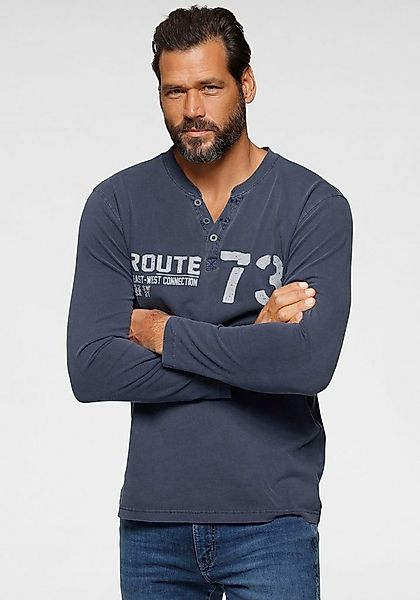 Arizona Henleyshirt Langarm, casual, Rundhalsausschnitt, aus Baumwolle günstig online kaufen