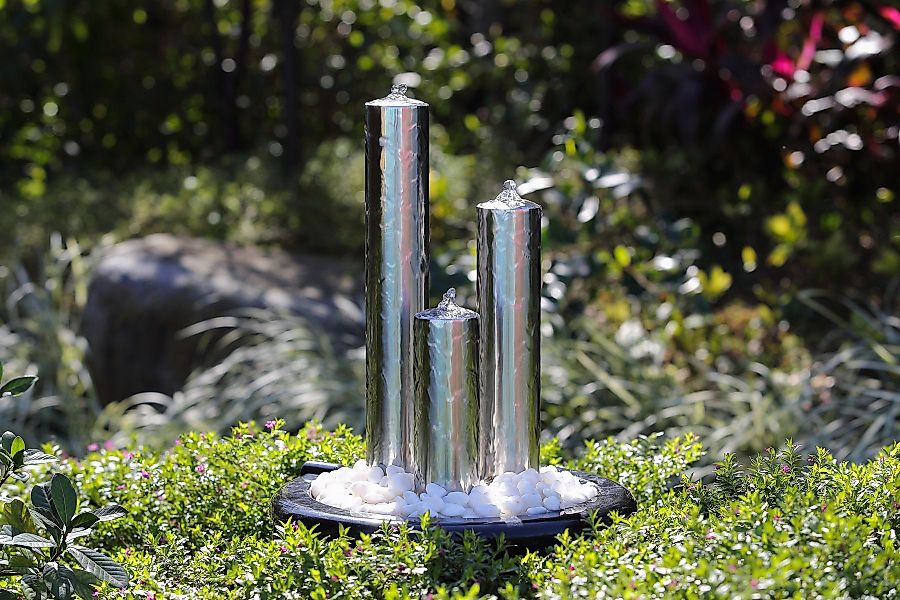 Köhko Gartenbrunnen Köhko aus gebürstetem Edelstahl günstig online kaufen