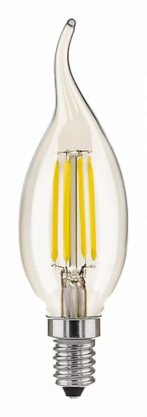 LED Leuchtmittel E14 4,2W 380lm 4000K warmweiß Filament Windstoßkerzenform günstig online kaufen