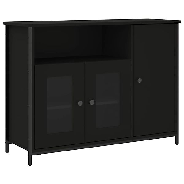 vidaXL Sideboard Schwarz 100x35x75 cm Holzwerkstoff 835509 günstig online kaufen