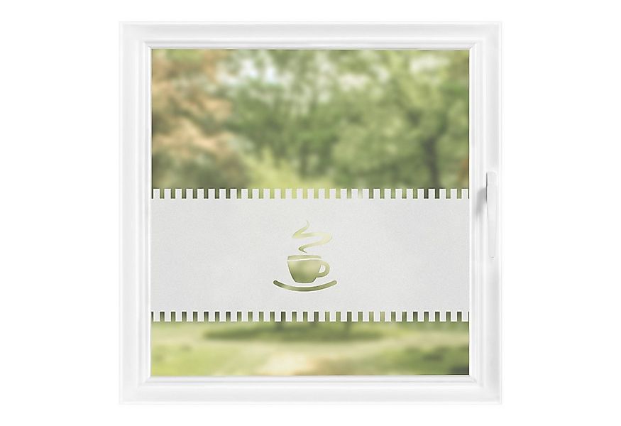 Bilderdepot24 Fensterfolie statisch haftend Motiv Fensterdeko Gardine Tasse günstig online kaufen
