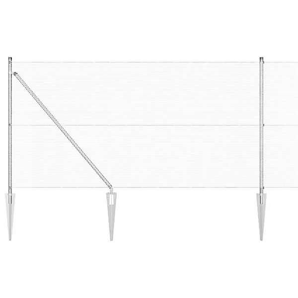 vidaXL Zaunpfosten Silber 50 x 1 m 12 x 12 mm Netz Stahl 3351996 günstig online kaufen