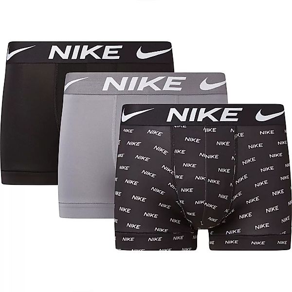 Nike – Unterhosen aus Mikrofaser in Schwarz/Grau/bedruckt im 3er-Pack-Bunt günstig online kaufen