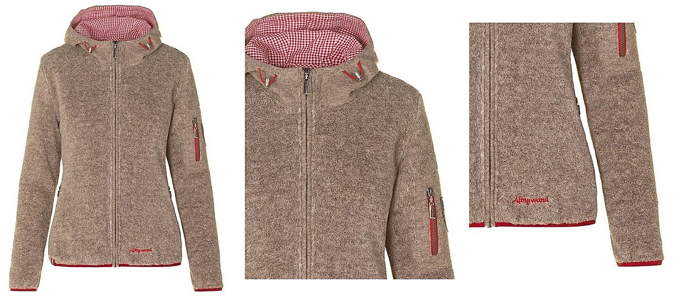 Almgwand Strickjacke Almgwand Kübelspitz Damen Strickjacke Teddy Fleece Jac günstig online kaufen