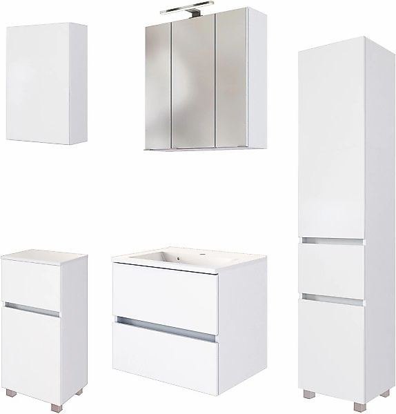 welltime Badmöbel-Set "Welltime Möbel Baabe Waschtisch-Set 3tlg. oder 5tlg. günstig online kaufen