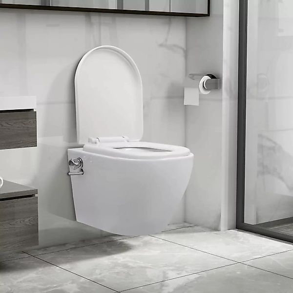 Wand-wc Ohne Spülrand Mit Bidet-funktion Keramik Weiß günstig online kaufen