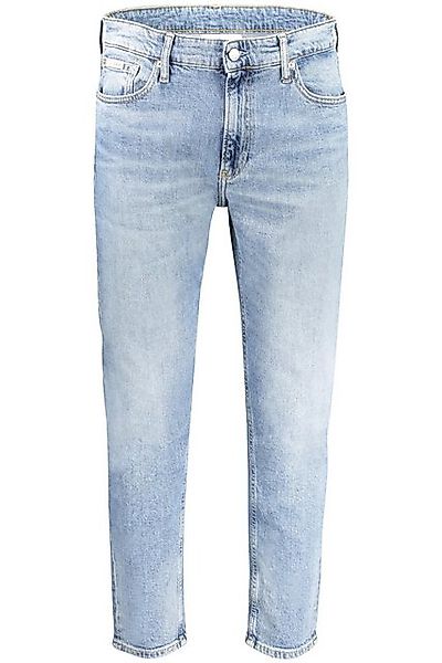 Calvin Klein Jeans 5-Pocket-Jeans Herren Blau Denim Dad-Jeans mit Auswaschu günstig online kaufen