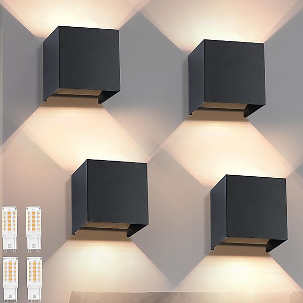 ZMH LED Wandleuchte Innen G9 Außen günstig online kaufen