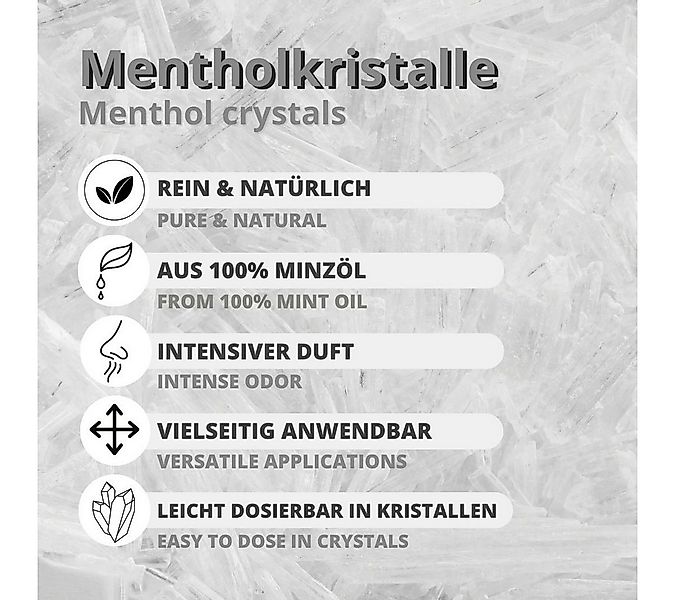 DistrEbution Sauna-Aufgussset Mentholkristalle aus 100% Minzöl, 200g Reines günstig online kaufen