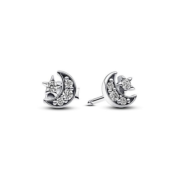 Pandora Ohrring-Set Pandora Ohrstecker Sparkling Moon&Star günstig online kaufen