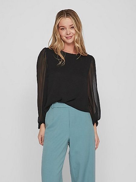 Vila Blusenshirt mit Durchsichtigen Ballonärmeln VIFALIA VIFALIA O-NECK L/S günstig online kaufen