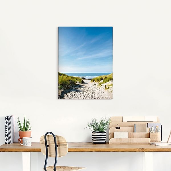 Artland Wandbild "Strand mit Sanddünen und Weg zur See", Strand, (1 St.), a günstig online kaufen