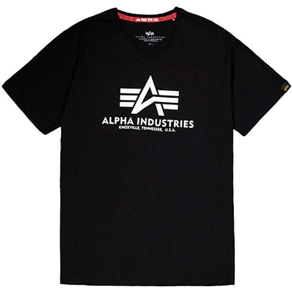 Alpha Industries  T-Shirt Basic V-Neck T - black günstig online kaufen
