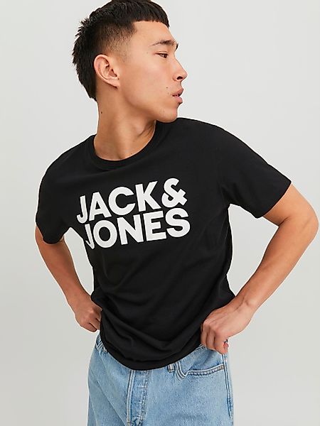 Jack & Jones Rundhalsshirt JJECORP mit Logo-Print und klassischem Rundhals günstig online kaufen