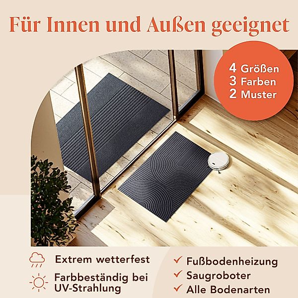 Blumtal Fußmatte rutschfeste Schmutzfangmatte aus langlebigem günstig online kaufen