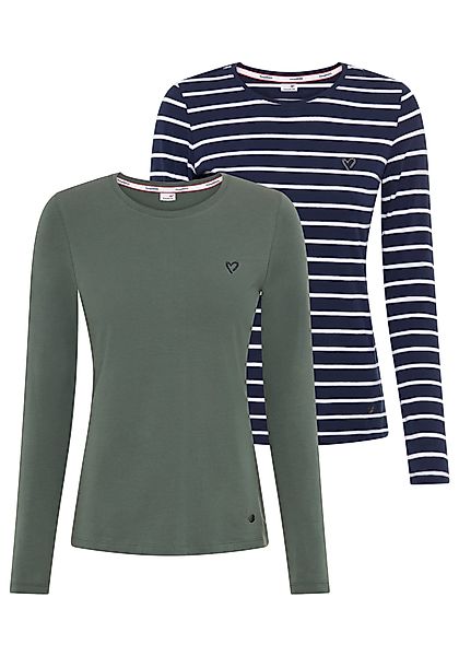 KangaROOS Langarmshirt im Doppelpack, gestreift + günstig online kaufen