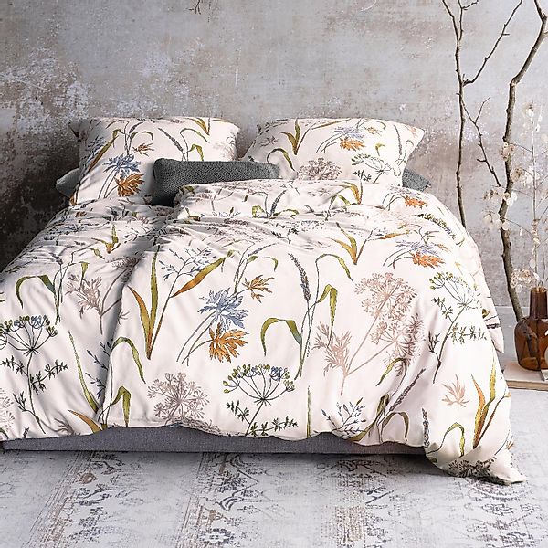 Bettwäsche Irisette Biber Koala 8425-90 natur grün Gräser 135x200 günstig online kaufen