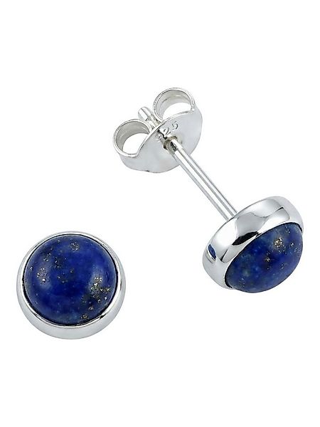 mantraroma Paar Ohrstecker SAMA rund klein aus 925 Silber mit Lapis Lazuli günstig online kaufen