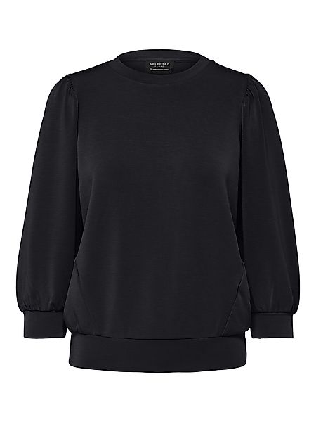 SELECTED FEMME Blusenshirt locker geschnitten Rundhalsausschnitt günstig online kaufen