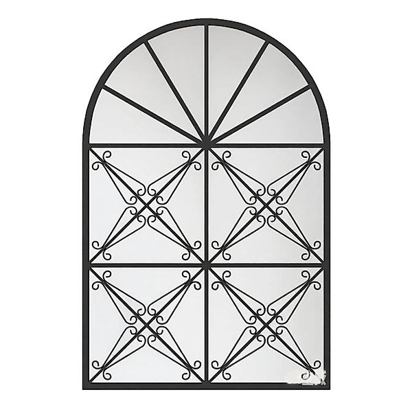 Costway Wandspiegel mit Fensteroptik 58 x 87 cm Schwarz günstig online kaufen