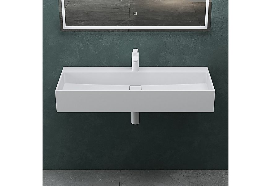 Mai & Mai Waschbecken Aufsatzwaschbecken mineralguss inkl. Ablaufgarnitur 1 günstig online kaufen