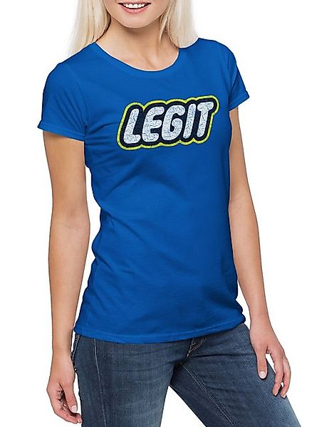 Urban Backwoods Print-Shirt Legit Damen T-Shirt Hipster Indie Logo Klemmbau günstig online kaufen