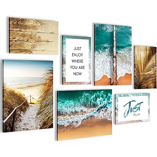 Novart Wandbild Wandbilder Meer AUFHÄNGFERTIG Strand günstig online kaufen