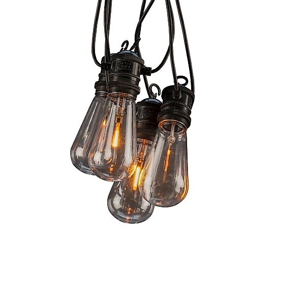 Konstsmide LED-Lichterkette Water Drop 10 Klare Birnen 4,50 m Schwarz günstig online kaufen