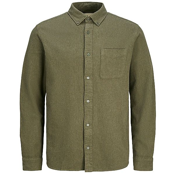 Jack&Jones Freizeithemd aus Baumwolle Farbe oliv Größe: 7XL günstig online kaufen