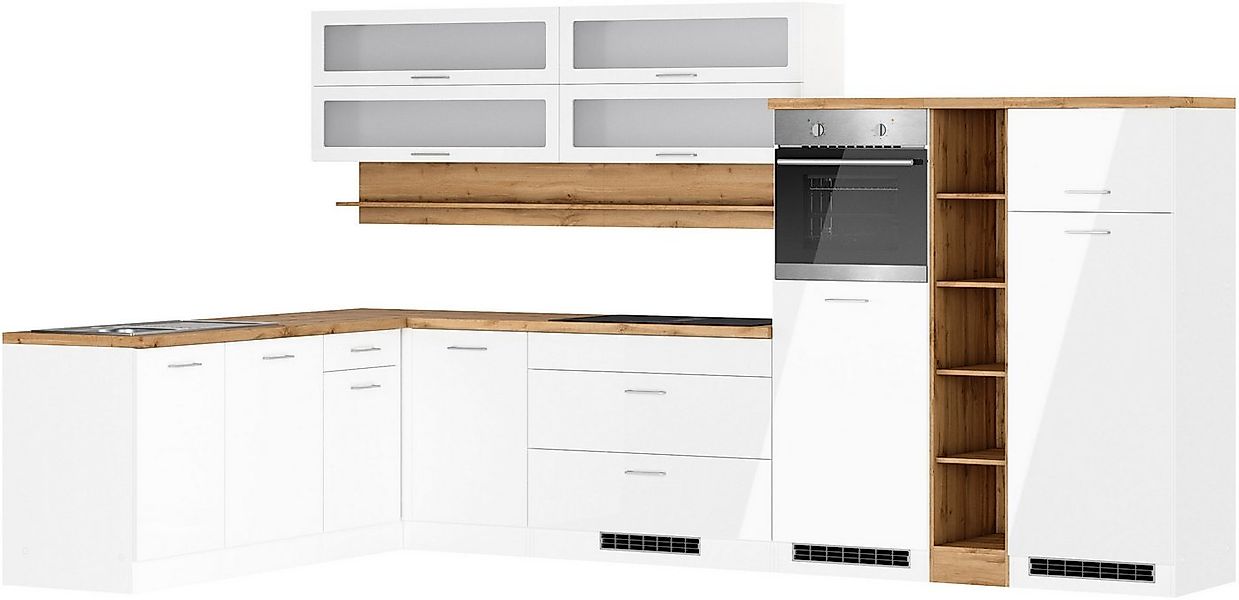 KOCHSTATION Winkelküche KS-Milan, optional mit Muldenlüfter, Stellbr.360/22 günstig online kaufen