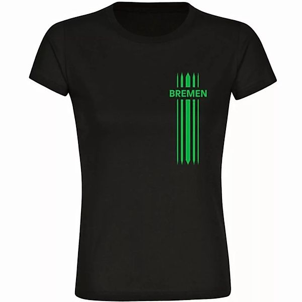 multifanshop T-Shirt Damen Bremen - Streifen - Frauen günstig online kaufen