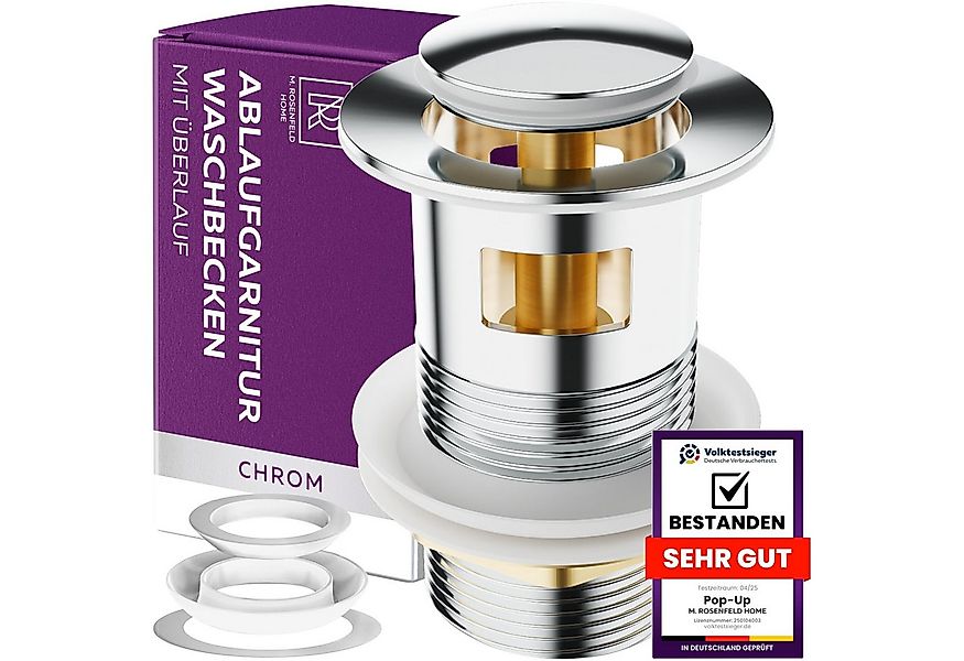 M. Rosenfeld Ablaufgarnitur Waschbecken 1/4 aus Edelstahl & Messing für Was günstig online kaufen